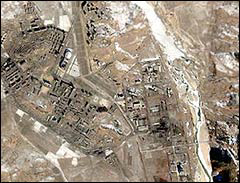 Satellite photo of the suspected Yongbyon nuclear complex.