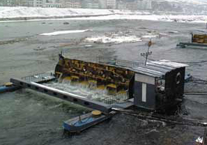 Coping with energy shortage: small, river-based power generators. 