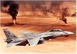 Burning Oilfields in Kuwait, 1991